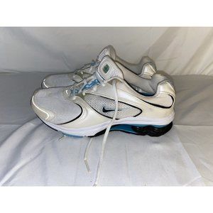 Nike Shox Women’s Vintage sneaker White Blue Size 9.5 041101 LN4‎